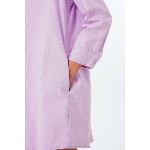POMANDER PLACE Lavender Oxford Harris Shirt Dress Size XS NWT - Picture 6 of 6